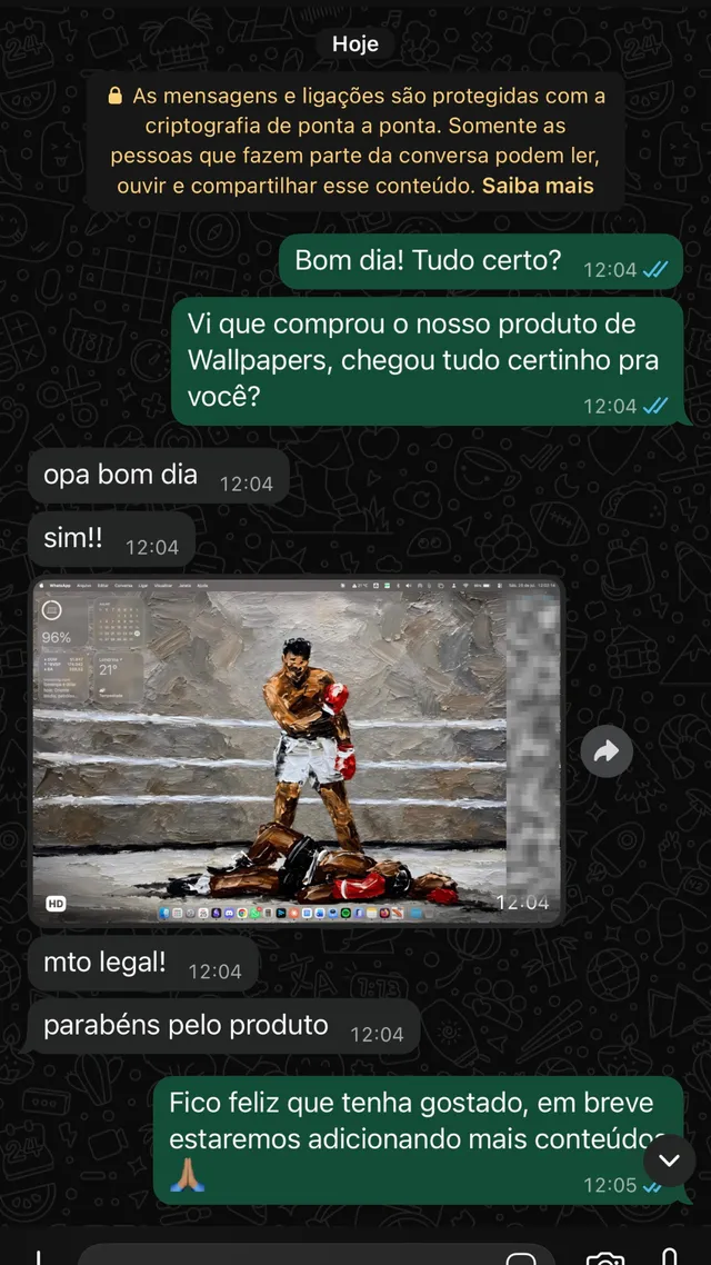 Customer message